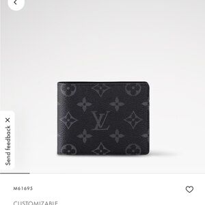 Louis Vuitton Black Monogram Eclipse Canvas Wallet